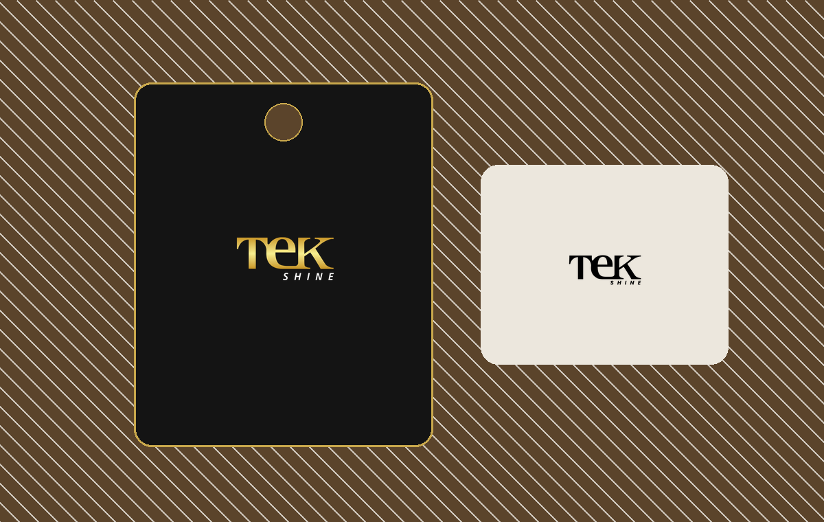 Exemplo de aplicação da marca Tekshine em produtos